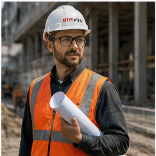 Mitarbeiter von BTPInfra auf einer Infrastrukturbaustelle